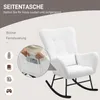 HOMCOM Schaukelstuhl Schaukelsessel mit Teddystoff-Optik, Produktbild-Vorschau 6