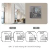 A split image showing a modern interior on the left and a smart thermostat on the right, with diagrams of different thermostat models below. Podgląd zdjęcia produktu