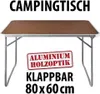 CASARIA® Campingtisch klappbar Camping Klapptisch Holz Alu Produktbild-Vorschau 3