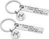 INF Sleutelhanger "Drive safe" RVS Zilver 2-pack Productafbeelding-voorbeeld 1