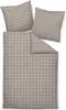 A flat lay of bedding with two pillowcases and a duvet cover. Produktbild-Vorschau