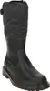 A black leather boot with a gray felt shaft, shown from the side against a white background. Produktbild-Vorschau