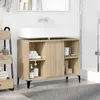 vidaXL Armoire sous lavabo avec étagère Chêne Sonoma 80 x Voir les images du produit 4