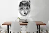 MuchoWow® Poster Wolf mit verschneitem Kopf in schwarz-weiß Produktbild-Vorschau 2