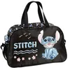 A black sports bag with a Stitch character design. Produktbild-Vorschau
