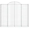 vidaXL Gabionen mit Hochbogen 4 Stk. 200x30x160/180cm Produktbild-Vorschau 8