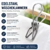 lot de 100 pinces à linge en acier inoxydable [5,3cm x 1cm] Voir les images du produit 3