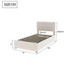 A diagram of a bed with dimensions indicated. Produktbild-Vorschau