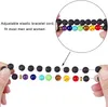 7 Chakra Bracelet de pierres de lave, Bracelet de pierres Produktbild-Vorschau 3