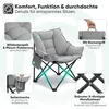 Sekey Campingstuhl Gepolstert Klappstuhl Camping Faltstuhl Produktbild-Vorschau 2