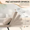 Fotel rozkładany HOMCOM 4 w 1 z funkcją spania, 183 x 63 Podgląd zdjęcia produktu 5