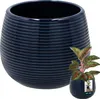 KOTARBAU® Blumentopf Kobaltblau Keramik rund ⌀ 12 cm Höhe Produktbild-Vorschau 1