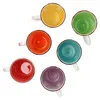 6tlg Kaffeebecherset Uni bunt groß Kaffee Becher Produktbild-Vorschau 5