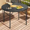 Gartentisch Rund Klapptisch Campingtisch mit Tragegriff, Produktbild-Vorschau 3