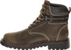A side view of a brown leather boot. Voir les images du produit