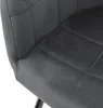 A close-up view of the quilted upholstery of a dark gray chair. Náhľad obrázku produktu
