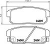 HELLA Bremsbeläge Satz Hinten Bremsklötze für SUZUKI IGNIS Produktbild-Vorschau 1