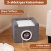 COSTWAY Maison pliable pour chat, grotte pour chat avec Voir les images du produit 4