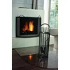 A fireplace screen and a set of fireplace tools are displayed in front of a fireplace. Produktbild-Vorschau
