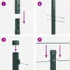 vidaXL Zaunpfosten 13 pcs Grün Stahl Produktbild-Vorschau 7