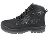 A black and gray work boot is shown in a side profile against a white background. Produktbild-Vorschau