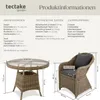 tectake® Aluminium Rattan Sitzgruppe Zürich wetterfest und Produktbild-Vorschau 5