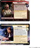 Two trading cards from a Star Wars game, featuring characters Boba Fett and Han Solo. Produktbild-Vorschau