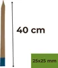50 Stück Holzpfähle Buche 25x25 mm Länge 40 cm Blau Spitze Produktbild-Vorschau 2