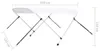 vidaXL 2-Bow Bimini Top Bianco 150x120x110 cm Anteprima dell’immagine prodotto 8