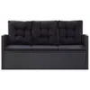 vidaXL 6-tlg. Garten-Lounge-Set mit Kissen Poly Rattan Produktbild-Vorschau 12
