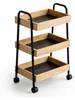 Chariot Relaxdays, 3 niveaux, bambou et métal, dimensions : Voir les images du produit 8