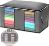 Grand meuble de rangement pour literie et vêtements, gris, Voir les images du produit 21