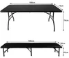 Set da giardino pieghevole nero – tavolo + 2 panche, 180 cm Anteprima dell’immagine prodotto 4