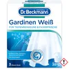 The image shows the packaging of Dr. Beckmann Gardinen Weiß, a product for cleaning curtains. Podgląd zdjęcia produktu