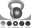 Gorilla Sports Kettlebell činka, liatinová, sivá, 4 kg Náhľad obrázku produktu 3