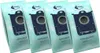 Four vacuum cleaner bags are shown in a row against a white background. Produktbild-Vorschau