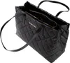A black quilted tote bag with gold Valentino logo. Produktbild-Vorschau