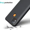 A black phone case is shown from a low angle, with the bottom corner appearing to hit a cracked surface, suggesting drop protection. Anteprima dell’immagine prodotto