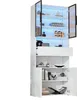 Sweiko 70x30x200cm Vitrine,Vitrinenschränke Mit Schubladen Produktbild-Vorschau 8