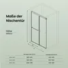 Mai & Mai Duschtür Nischentür dusche mit Doppelschiebetür Produktbild-Vorschau 9