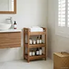 vidaXL Scaffale da bagno in teak massiccio, finitura Anteprima dell’immagine prodotto 2