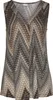 LASCANA Tanktop schwarz-braun-creme bedruckt Größe 32/34 Produktbild-Vorschau 1