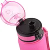 Close-up of the top of a pink water bottle with the lid open. Produktbild-Vorschau