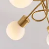 Lindby Deckenlampe Elaina, Ø50cm, 5-flg., messing, Glas, Produktbild-Vorschau 6