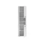 A tall, narrow white cabinet with several shelves and two doors, one slightly ajar. Produktbild-Vorschau