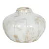 Clayre & Eef Wazon Ø 14x11 cm Biały Ceramiczny Okrągły Podgląd zdjęcia produktu 1