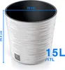 A white textured pot with dimensions and capacity indicated. Náhľad obrázku produktu