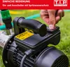 A hand is pressing a button on a garden pump. The pump is on grass. Anteprima dell’immagine prodotto