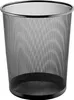 A black mesh waste bin with a solid base, shown against a white background. Náhľad obrázku produktu