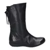 A black leather boot shown from the side against a white background. Produktbild-Vorschau